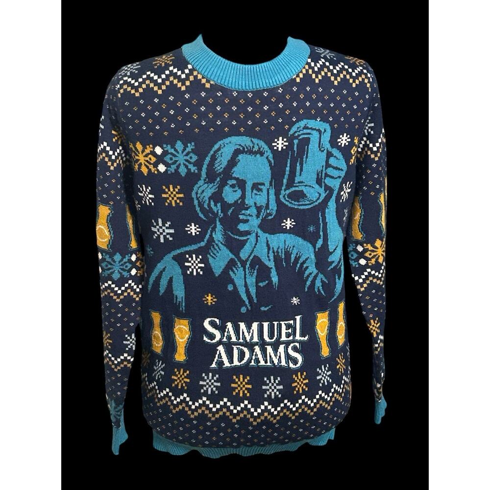 Samuel Adams Christmas Ugly Sweater Tipsy Elves Men's Small Holiday